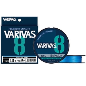Plecionka Varivas8 PE #1.2 150m - 23lb - Niebieski