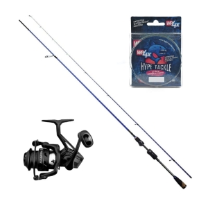 Zestaw Spinn Hype Tackle H2 UL 2,05m do 4,5g + Kołowrotek Kraken Black Pearl 2000 + Plecionka 4X Grass Green 0,07mm