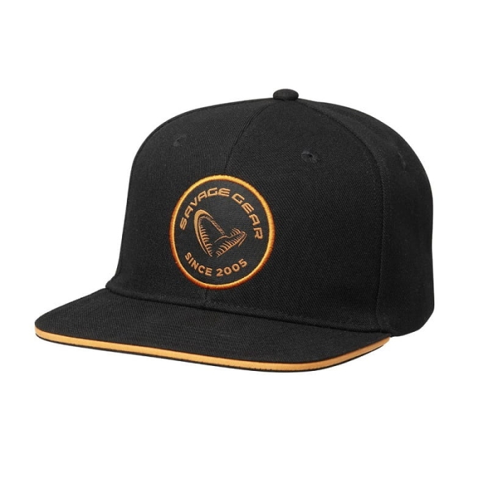 Czapka Savage Gear Badge Flatbill Cap Black Orange.jpg