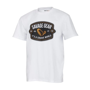 Savage Gear Koszulka Badge Logo Tee White M