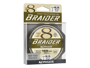 Plecionka BRAIDER X8 0,16mm 150m 18,8kg OLIVE GR