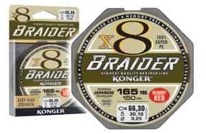 PLECIONKA BRAIDER X8 0,12mm 150m 11,8kg BLOODY RED