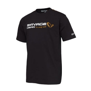 Savage Gear T-Shirt Signature Logo XL Black Ink