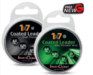 IRON CLAW 1x7 Coated Leader black 12kg 5m 0,39mm