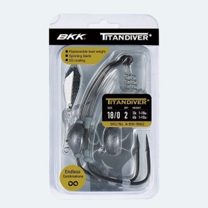 Haczyki BKK Titan Diver+ z obc 12/0 12g/18g 2szt