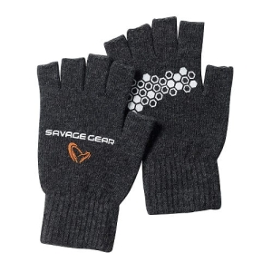 SG Rękawiczki Knitted Half Finger Dark Grey L